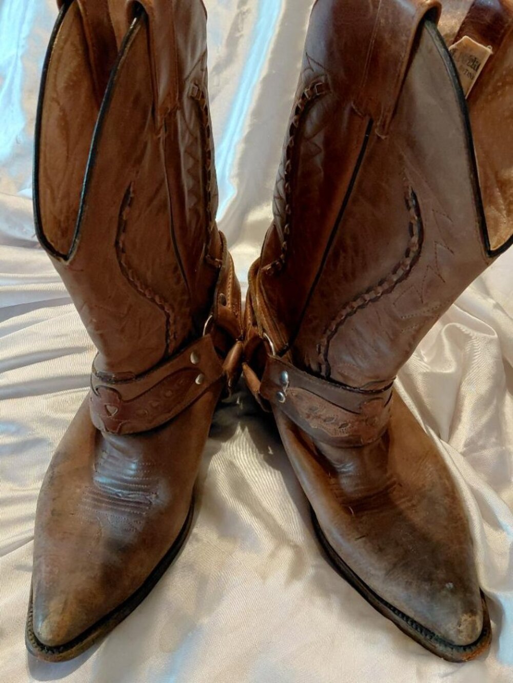 Vintage El Potro Brown Distressed Cowboy Boots